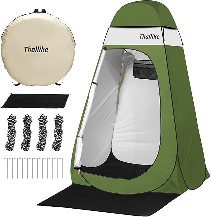 Upgrade Pop Up Privacy Shower Tent, Portable Camping Shower Tent, Camping Toilet Changing Room with
