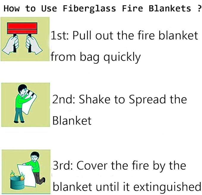 Fire Blanket for Home Emergency Survival ??Fiberglass Suspend Fire Flames Suspension Blankets for