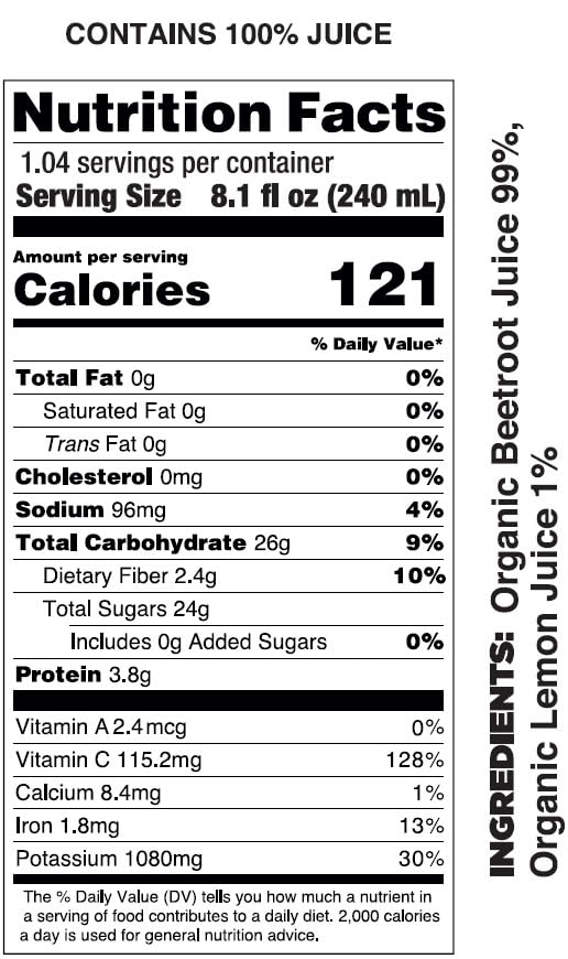 Pomona Organic Cold Pressed Beet Juice, Non-GMO, No Sugar, Gluten Free, Kosher, Preservative Free