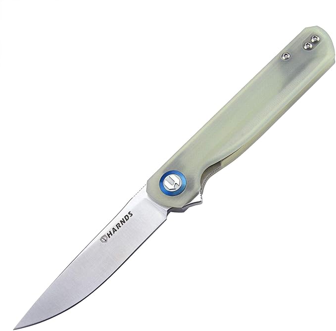 Wind Pocket Knife Flipper Sandvik Steel G10 Handle Folding Knife Ball Bearing with 2-Position Clip