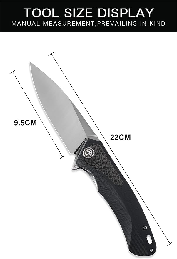 Petrified fish PF838CS 3.74" D2 steel flipper folding knives outdoor pocket knife G10+Carbon fiber