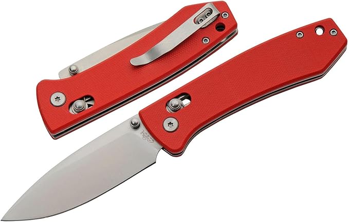 Rite Edge Premium Folding Pocket Knife 4.25" With Stainless Steel Blade, G10 Handle, Belt Clip