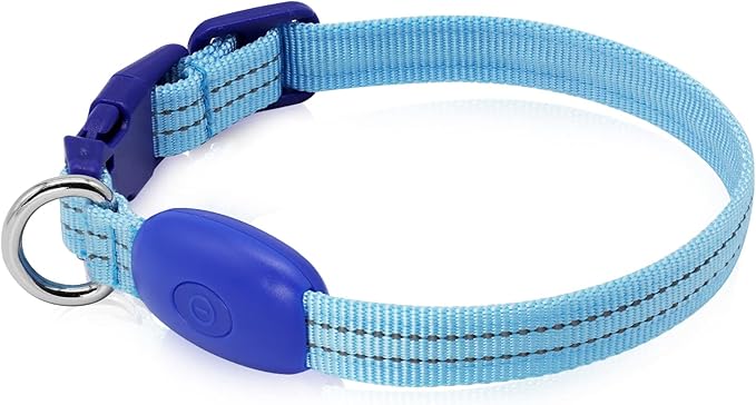 Light Up Dog Collar at Night, Led Dog Collar Adjustable, Rechargeable Waterproof, Dog Lights for