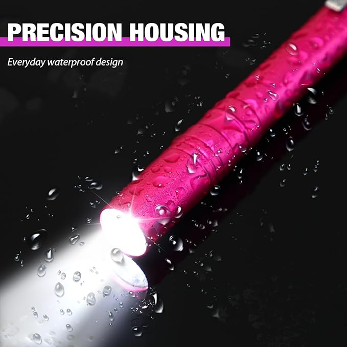 24 Pack Mini Pen Flashlights Bulk LED Pen Lights Aluminum Pocket Flashlights with Clips Small
