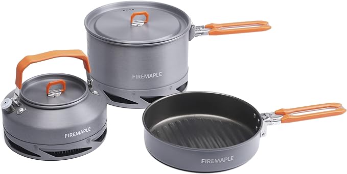 Fire-Maple Feast 4 Piece Camping Cookware Cookware Cookware Kit Outdoor Cookware Set with Pots