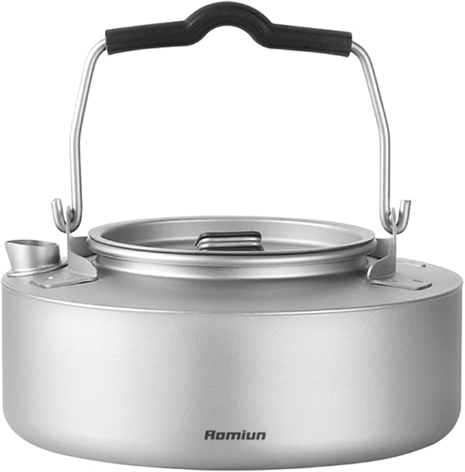 Camping Kettle Titanium Camp Tea Coffee Pot Portable Lightweight Tea Kettle Teapot Fast Heating