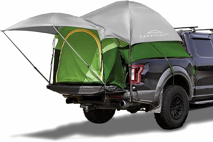 Savvycraft Pickup Truck Tent for Full Size and Mid Size Truck Short Bed and Long Bed, Waterproof