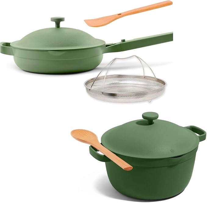 Our Place Cookware Duo - 7-Piece Set Including the Always Pan, Perfect Pot and Spatulas |