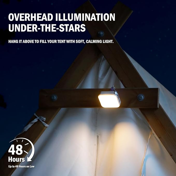 WARSUN Rechargeable Camping Lantern 1000 Lumens, 6000mAh Portable LED Light with Solar Charging, 4