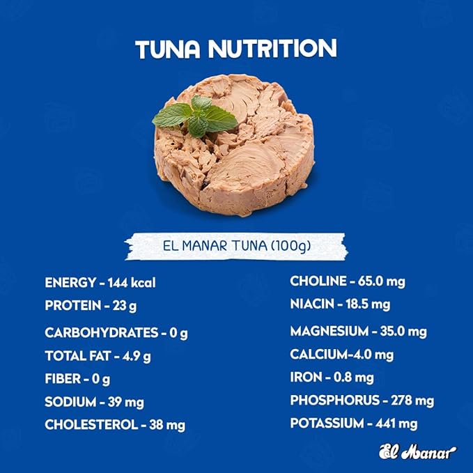 Solid Tuna in Virgin Olive Oil - Canned Tuna Fish in Cold Pressed Tunisian Olive Oil from El Manar