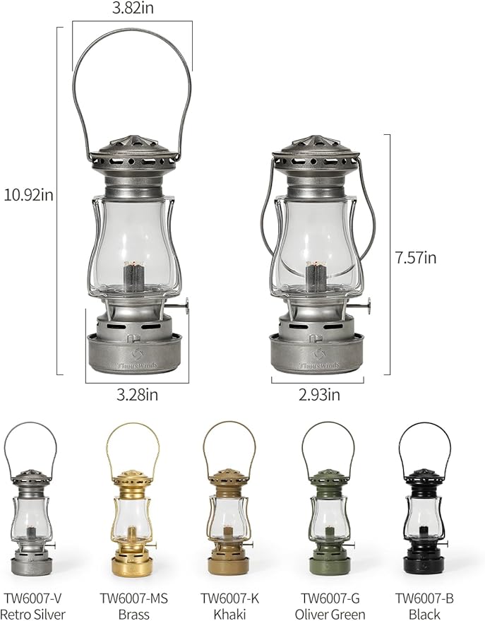 Vintage Oil Lantern, Waterproof Fuel Lantern with Carry Handle, for Outdoor Camping Hiking Patio