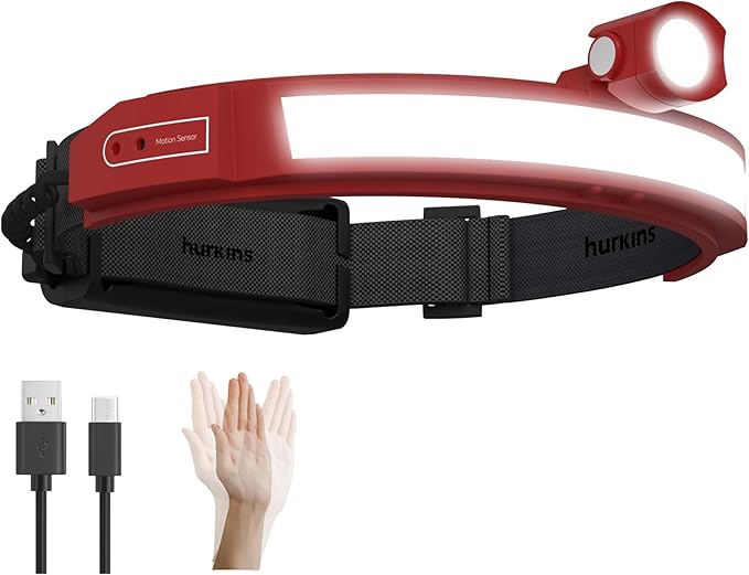 Ultima 2025 New 230° Wide Beam Headlamp ??1600 Lumens, 330ft Long-Range Spot, 5000mAh USB-C