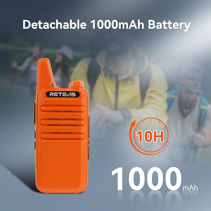 Retevis RT22 Rechargeable Walkie Talkies, Long Range Two Way Radio for Adults, Portable Handheld