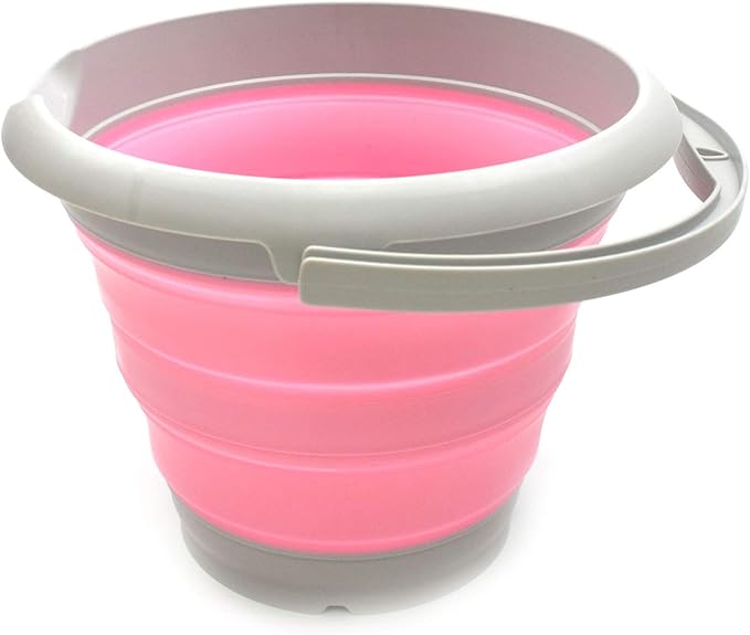SAMMART 5L / 1.32 Gallon Collapsible Plastic Bucket - Foldable Round Tub - Portable Fishing Water