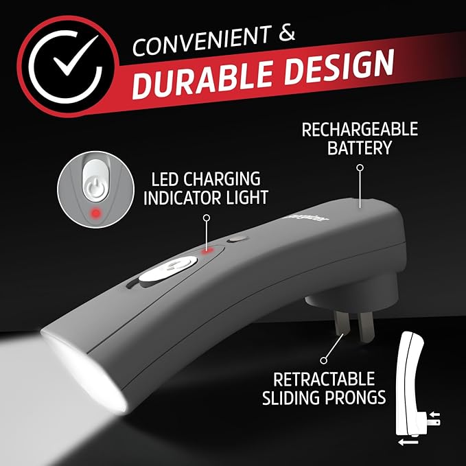 Energizer Weatheready Rechargeable Flashlights for Home, Pack of 3, Emergency Flashlight for