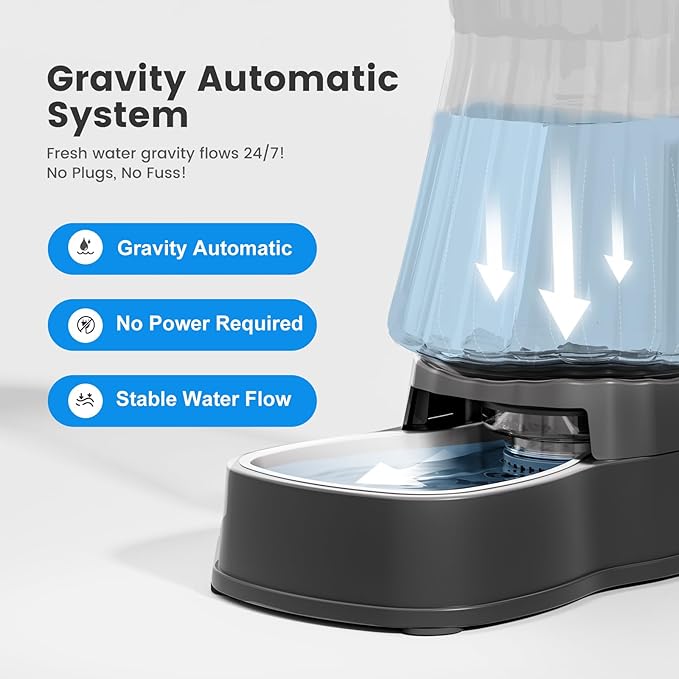 Gardner Pet Automatic Gravity Water Dispenser for Dogs, 1.6Gallon Large Dog Water Bowl Dispenser