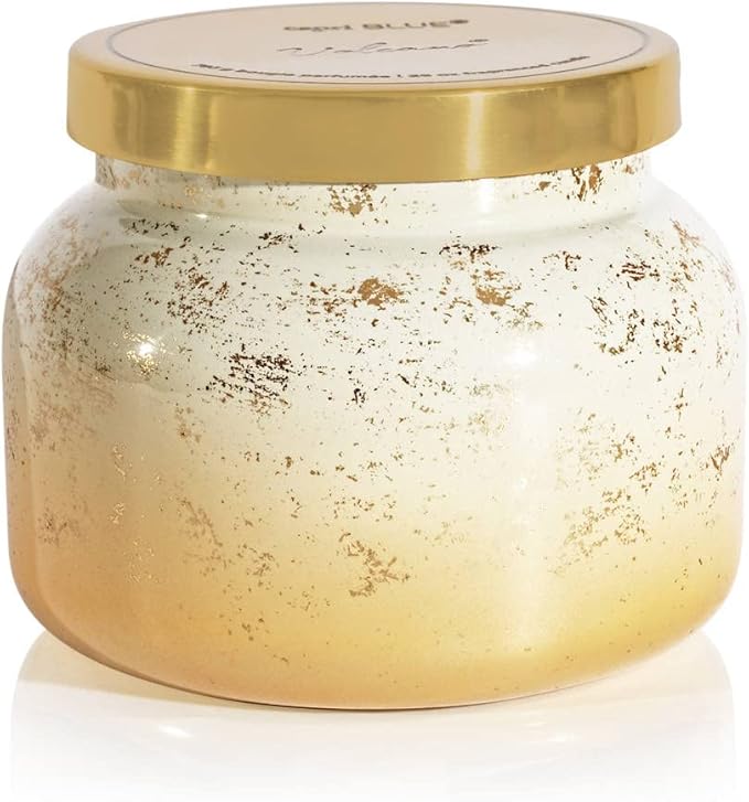 Capri Blue Glimmer Jar Candles - Luxury Holiday Scented Candles for Home - Long Lasting Soy Wax