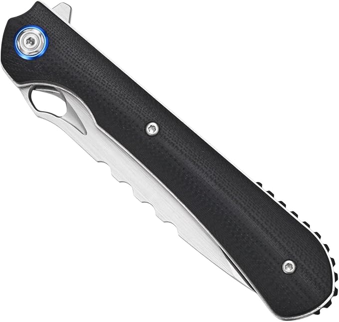 Sitivien ST145 Folding Pocket Knife,14C28N Steel Blade,G10 Handle EDC Tool Knife for Outdoor