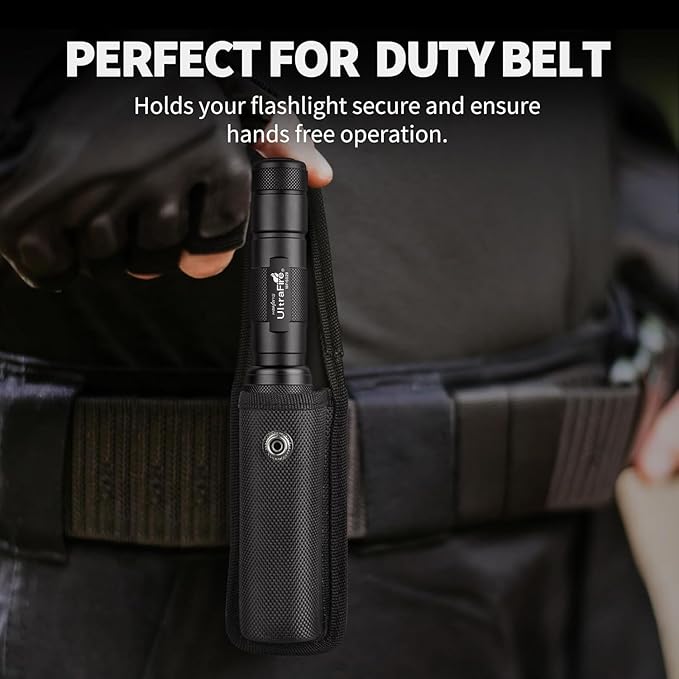 ULTRAFIRE Tactical Flashlight with Holster, 1000 Lumens Single Mode LED Flashlight with Duty Belt