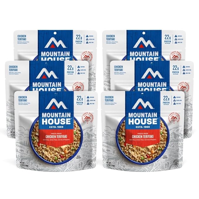 Mountain House Chicken Teriyaki | Freeze Dried Backpacking & Camping Food | 6-Pack | Gluten-Free