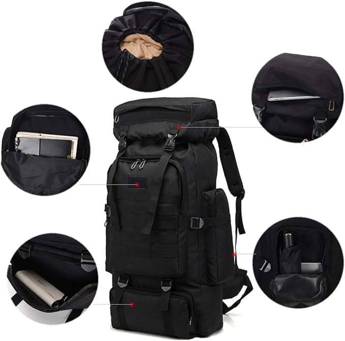 Hiking Backpack for Men 70L/100L Camping Backpack Military Rucksack Molle 3 Days Assault Pack for