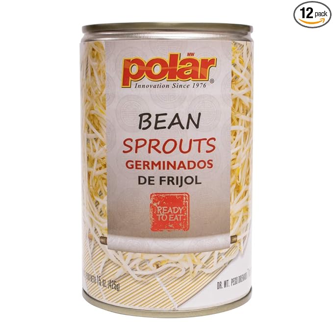 MW Polar Canned Vegetables, Bean Sprouts, 15 -Ounce (Pack of 12)