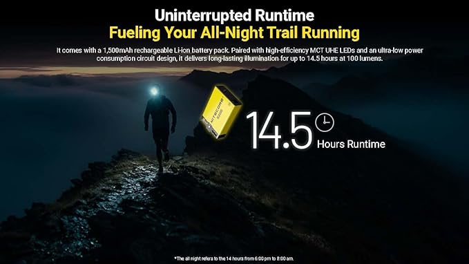 Nitecore UT27 MCT Pro 800 Lumen Running Headlamp USB-C Rechargeable Dual Power with Multi-Color