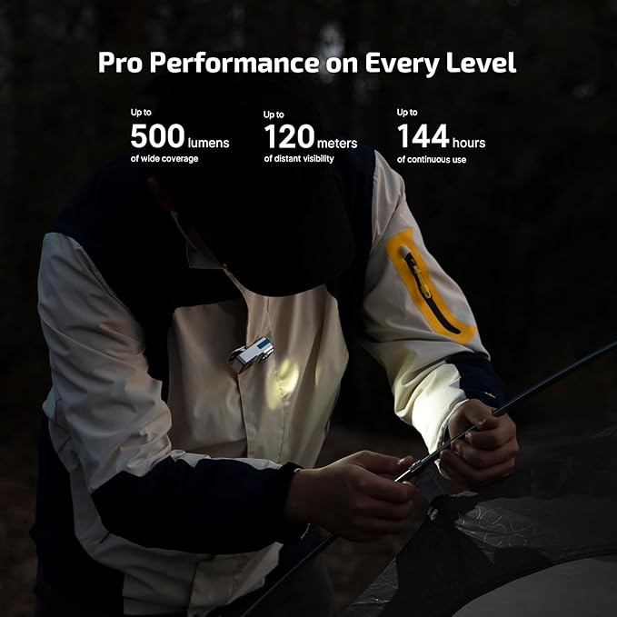 OLIGHT Oclip Pro EDC Flashlight Clip-on Light, Rechargeable 500 Lumens with Three Lighting