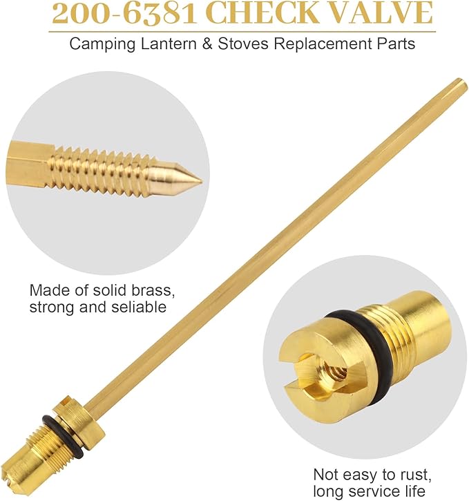 Check Valve and Air Stem Assembly Compatible with Coleman Stove Valve Parts for Fuel Lantern for