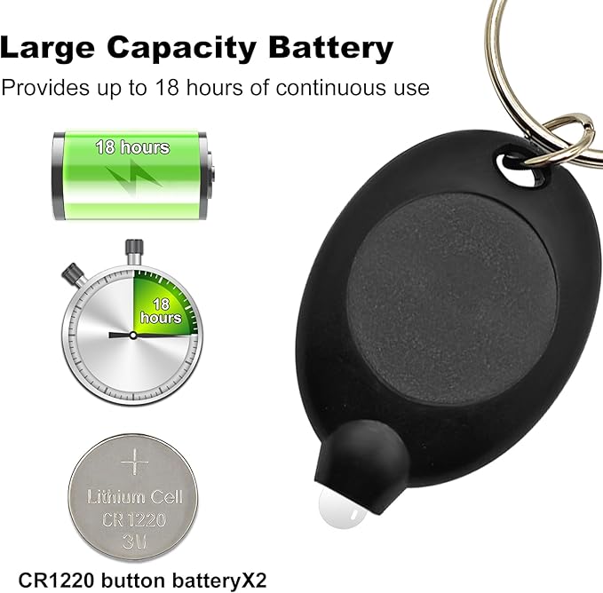 Mini Keychain Flashlight, Ultra Bright Micro Torch, Compact Key Ring Light with White Beam