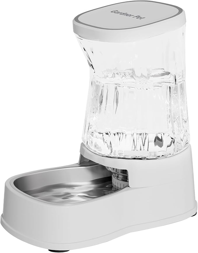 Gardner Pet Automatic Dog Water Dispenser Gravity Stainless Steel Water Waterer Feeder, Large