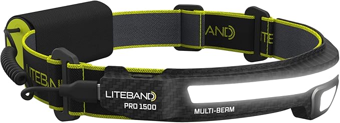 LED Headlamp, Liteband PRO 1500 Lumen Super Bright Head Lamp, Rechargeable Powerful Battery Powered