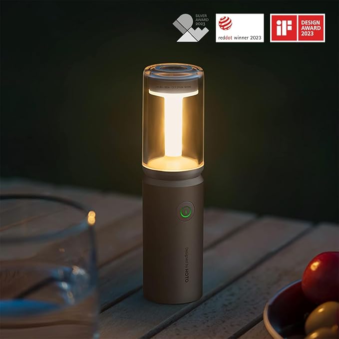 HOTO Outdoor Camping Flashlight Rechargeable, 3-in1 Camping Lantern 3100mAh, IP66 Water Resistant