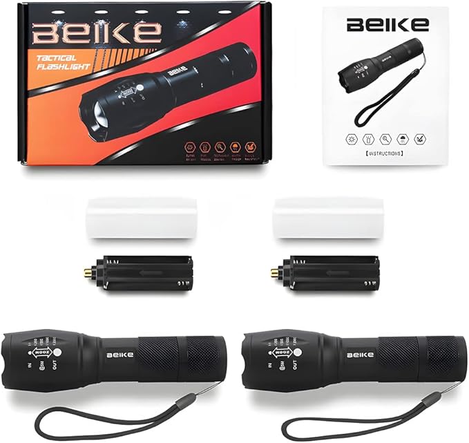 BEIKE Flashlight 2 Pack, Flash Light High Lumens, Small Flashlights Powerful, Super Bright LED