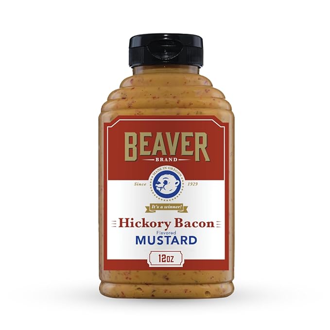 Beaver Hickory Bacon Mustard,12 oz squeeze bottle
