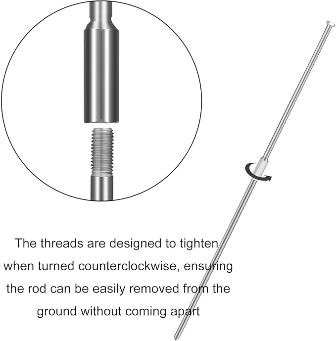 30 inch Ground Earth Anchors with Rod, Arrow Shed Anchor Kit for Securing Camping Tents, Sheds