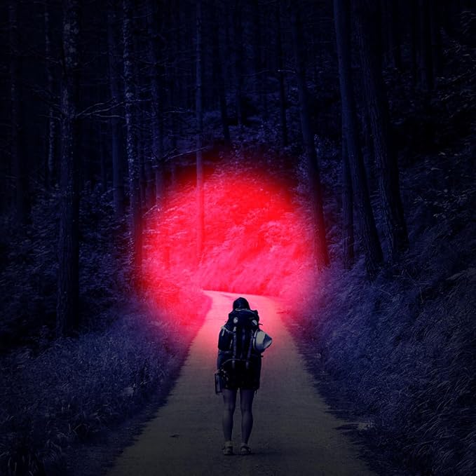 Stepless Dimming Red Light Flashlight, 620nm-630nm High Purity, Adjustable Brightness and Focus for