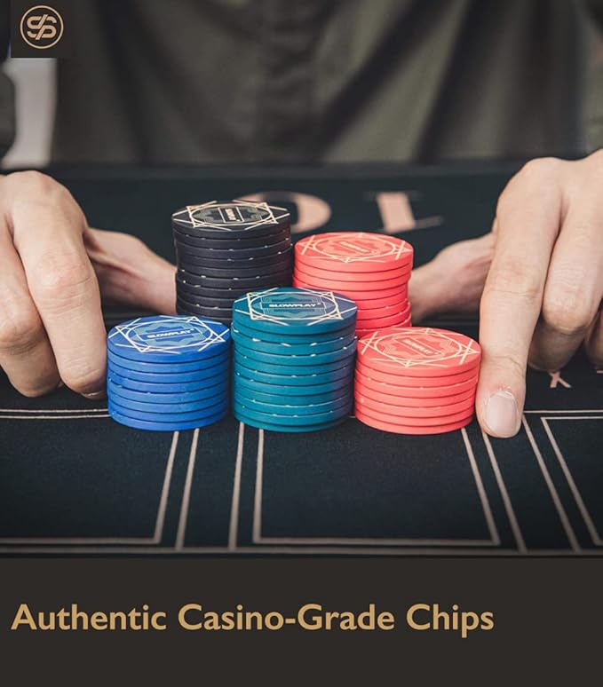 SLOWPLAY Nash Ceramic Poker Chips in Bulk, Casino Grade Ceramic 10-Gram Poker Chip for Texas