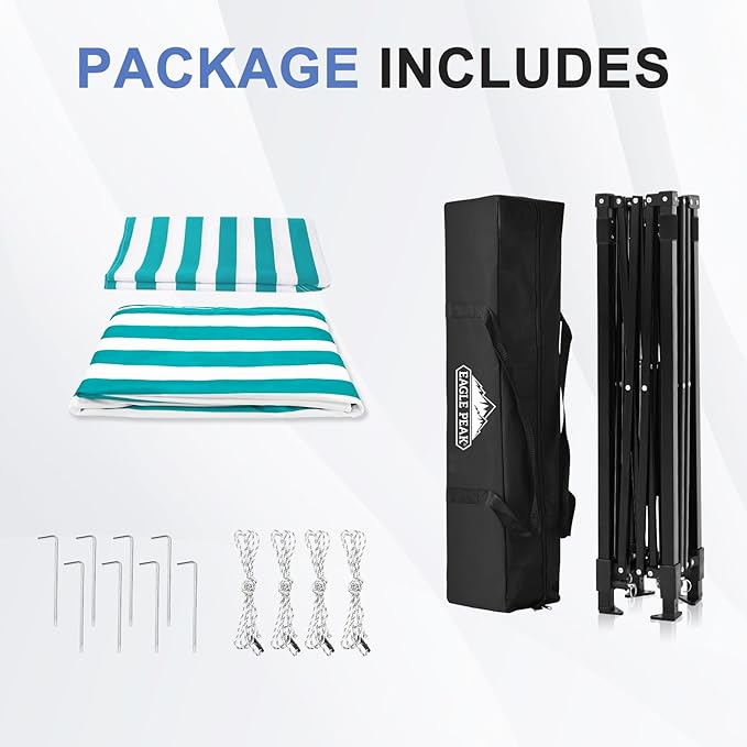 EAGLE PEAK Flex Ultra Compact 5x5 Pop-up Canopy, Sun Shelter, Changing Room, Portable Privacy Tent