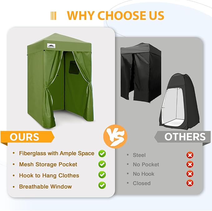 EAGLE PEAK Flex Ultra Compact 4x4 Pop-up Canopy, Sun Shelter, Changing Room, Portable Privacy