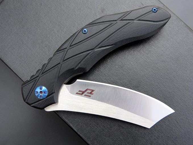 Eafengrow EF919 Folding Knife with Pocket Clip D2 Steel Blade G10 Handle Scales EDC Tool Outdoor