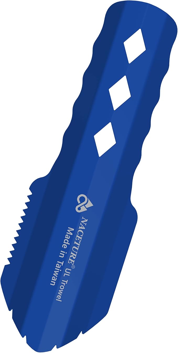 NACETURE Ultralight Backpacking Trowel Aluminum Shovel Small Potty Multitool with Longer Handle