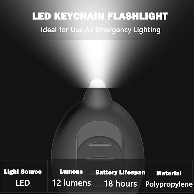 Mini LED Keychain Flashlight, Ultra Bright Micro Pocket Light, Small White Light Keychain