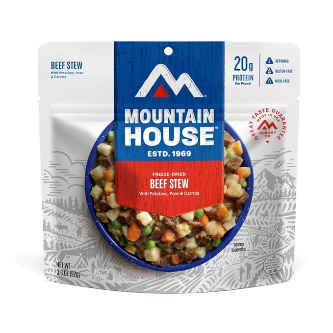 Mountain House Beef Stew | Freeze Dried Backpacking & Camping Food | 6-Pack | Gluten-Free