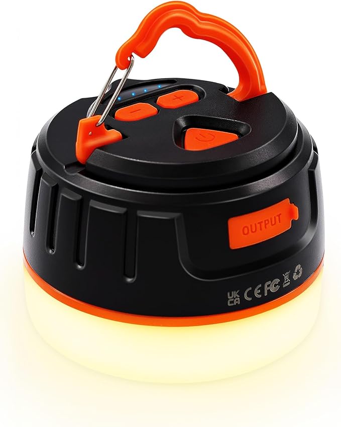 Rechargeable LED Camping Lantern 1000LM, 300H Runtime, 6400mAh, IPX5 Waterproof Tent Light for