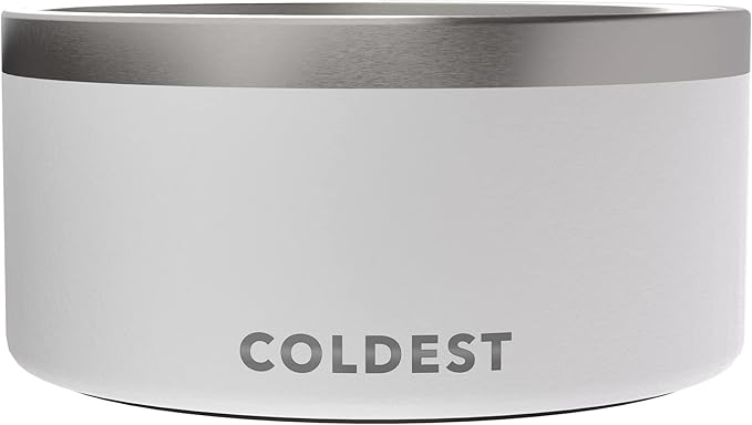 Coldest Dog Bowl - Anti Rust Metal, Non Slip, 3 Layers Insulated Stainless Steel Dog Bowls - Spill