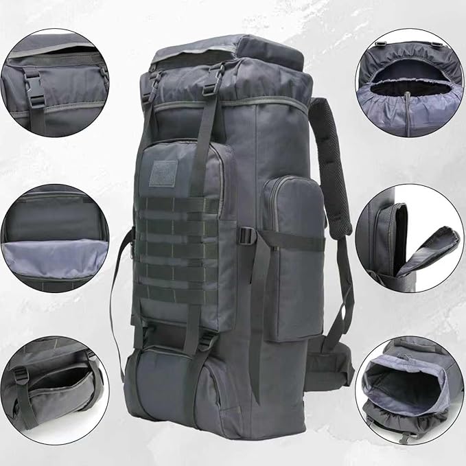 Hiking Backpack for Men 70L/100L Camping Backpack Military Rucksack Molle 3 Days Assault Pack for