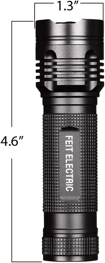 Feit Electric LED Tactical Flashlight - Aluminum Alloy - Zoomable Strike Bezel| Requires