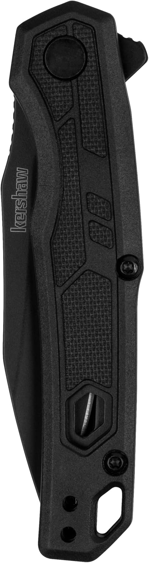 Kershaw Appa Folding Serrated Tactical Pocket Knife, Assisted Opening, 2.75 inch Serrated Black