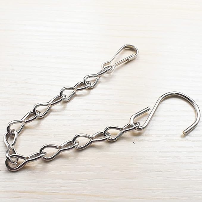 YINGFENG 10 Pack 9.5 Inch Silver Hanging Chains for Hanging Bird Feeders, Bird Houses, Planters